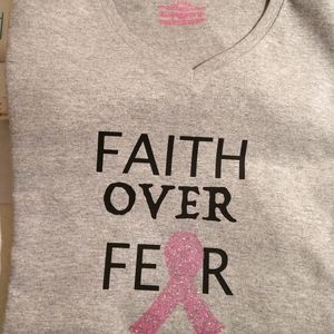 Adult V-neck Faith Over Fear